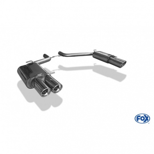 Fox Sportauspuff koncový tlumič výfuku s koncovkou 2x100 Typ 17 na obou stranách pro Chrysler 300C s motorem 3.5