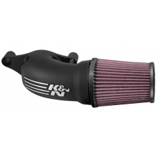 K&N sportovní kit sání AirCharger pro HARLEY DAVIDSON FXST Softail Standard 107 CI 2020, 2021, černá hliníková trubka