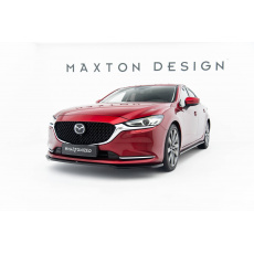 Maxton Design spoiler pod přední nárazník pro Mazda 6 Mk3 FL, černý lesklý plast ABS