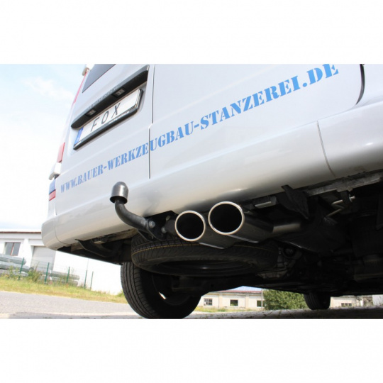 Fox Sportauspuff koncový tlumič výfuku s koncovkou 2x115x85 Typ 32 pro Mercedes Vito 639 s motorem 2.2 CDI, 3.0 CDI, 3.2, 3.7