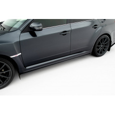 Maxton Design "Street Pro" difuzory pod boční prahy pro Subaru Impreza WRX STi Mk3 Facelift, plast ABS bez povrchové úpravy, s černou a červenou linkou