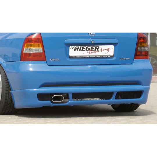 Rieger spoiler pod zadní nárazník pro Opel Astra G 3-dvéř., cabrio, kupé, plast ABS bez povrchové úpravy