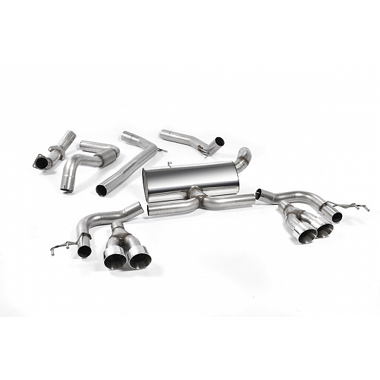 Milltek Sport výfukový systém cat-back Race systém pro Honda Civic Type R FK2 Turbocharged 2.0l i-VTEC (RHD) 2015-2017, titanové koncovky