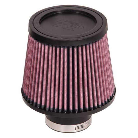 K&N univerzální kulatý zkosený filtr se vstupem 64 mm a výškou 127 mm, gumový vrchlík