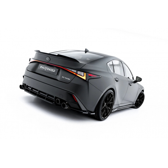 Maxton Design vložka zadního nárazníku pro Lexus IS 500 Mk3 Facelift 2 (XE30), černý lesklý plast ABS