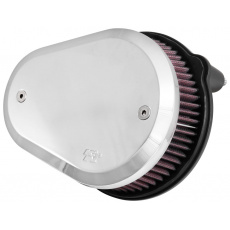 K&N Street Metal sportovní kit sání pro HARLEY DAVIDSON FLHR Road King 96 CI 2008-2011 chromový vrchlík, výška: 54 mm