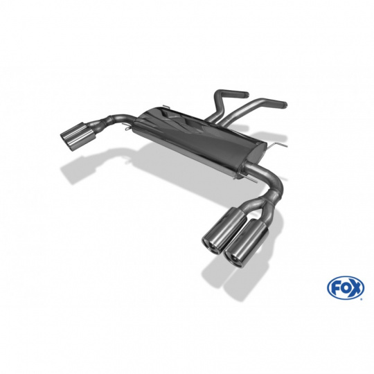 Fox Sportauspuff koncový tlumič výfuku s koncovkou 2x90 Typ 13 na obou stranách pro Land rover Range Rover III s motorem 3.0 TD, 4.4 V8