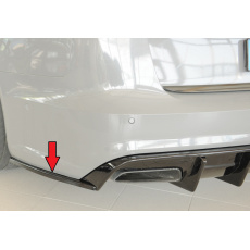 Rieger spoiler pod zadní nárazník na levé straně pro Audi A6 S6 4G, C7 sedan r.v. 09/14-, plast ABS lakovaný do černé lesklé barvy