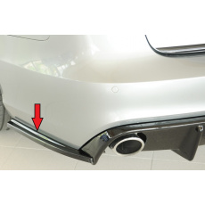 Rieger spoiler pod zadní nárazník na levé straně pro Audi A6 S6 4G, C7 sedan r.v. 02/12-08/14, plast ABS lakovaný do černé lesklé barvy