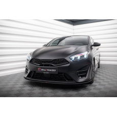 Maxton Design "Street Pro" spoiler pod přední nárazník pro Kia Proceed Mk1 Facelift GT, plast ABS bez povrchové úpravy, s červenou linkou