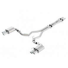 Borla Cat-Back výfukový systém "S-Type" pro Ford Mustang GT 5,0l RWD 2-dvéř. bez "active valve exhaust", r.v. 2018-2020, typ koncovek: chromové Borla Cat-Back výfukový systém "S-Type" pro Ford Mustang GT 5,0l RWD 2-dvéř. bez "active valve exhaust", r.v. 2018-2020, typ koncovek: chromové
