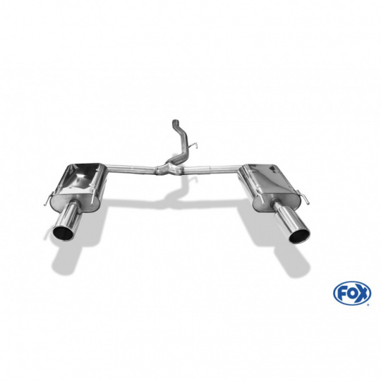 Fox Sportauspuff koncový tlumič výfuku s koncovkou 1x100 Typ 16 na obou stranách pro Opel Insignia A s motorem 2.8