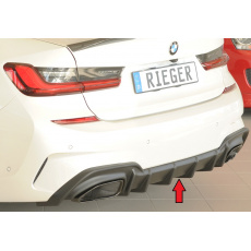 Rieger vložka zadního nárazníku pro BMW řada 3 G21 touring, plast ABS bez povrchové úpravy, pro orig. koncovky vlevo/vpravo (M340i/M340d)