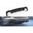 Maxton Design vložka zadního nárazníku pro Audi RS7 C8, černý lesklý plast ABS