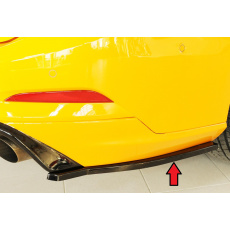 Rieger spoiler pod zadní nárazník na pravé straně pro Ford Focus 4 DEH 5-dvéř. (combi) r.v. 09/18-, plast ABS lakovaný do černé lesklé barvy