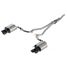 Borla Cat-Back výfukový systém "S-Type" pro Ford Mustang 2,3l EcoBoost RWD 2-dvéř. s "active exhaust valve", r.v. od 2019-2020, typ koncovek: černé Borla Cat-Back výfukový systém "S-Type" pro Ford Mustang 2,3l EcoBoost RWD 2-dvéř. s "active exhaust valve", r.v. od 2019-2020, typ koncovek: černé