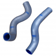 Samco Sport 2-dílná sada silikonových hadic pro vedení chladicí kapaliny pro Mitsubishi Eclipse RS 2G 1995 - 1999 s motorem 420A 16v DOHC 140BHP (bez turba), barva: modrá