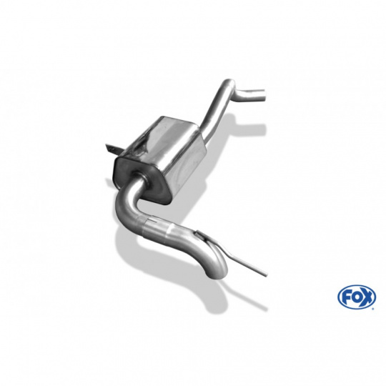 Fox Sportauspuff koncový tlumič výfuku s koncovkou 1x70 Typ 10 skrytá pro Renault Megane III 2009- s motorem 2.0