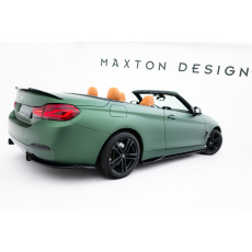 Maxton Design difuzory pod boční prahy pro BMW řada 4 F32, F33, černý lesklý plast ABS, Cabrio / Coupe