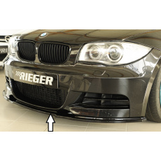 Rieger lipa pod přední nárazník pro BMW řada 1 E82, E88 kabriolet, kupé, 10/07-, plast ABS lakovaný do černé lesklé barvy
