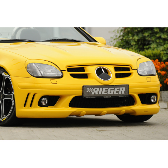 Rieger přední nárazník pro Mercedes SLK R170, plast ABS bez povrchové úpravy, s otevřeným žebrováním, pro vozy s ostřikovačí světlometů a mlhovými světly Rieger přední nárazník pro Mercedes SLK R170, plast ABS bez povrchové úpravy, s otevřeným žebrováním, pro vozy s ostřikovačí světlometů a mlhovými světly