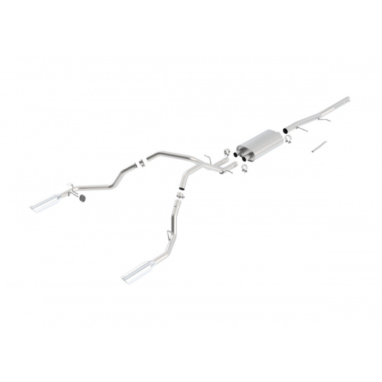 Borla Cat-Back výfukový systém "Touring" pro GMC Sierra 1500 4,8/5,3/6,0l V8 4-dvéř. EC/SB 78,7", CC/SHB 69,3", r.v. 2009-2013 Borla Cat-Back výfukový systém "Touring" pro GMC Sierra 1500 4,8/5,3/6,0l V8 4-dvéř. EC/SB 78,7", CC/SHB 69,3", r.v. 2009-2013