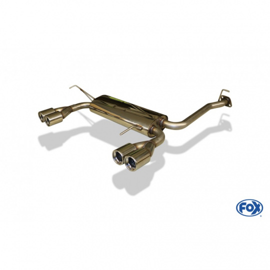 Fox Sportauspuff koncový tlumič výfuku s koncovkou 2x80 Typ 13 na obou stranách pro Honda Prelude 3, BB2 s motorem 2.0, 2.3
