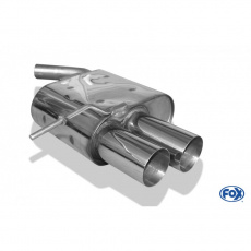 Fox Sportauspuff koncový tlumič výfuku s koncovkou 2x76 Typ 10 pro BMW řada 1 E87 s motorem 2.0 D