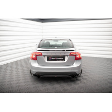 Maxton Design středový spoiler pod zadní nárazník pro Volvo S60 Mk2, černý lesklý plast ABS, R-Design