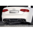 Rieger spoiler pod zadní nárazník pro Audi A4 B8, B81 sedan před faceliftem r.v. 11/07-12/11, plast ABS s povrchovou úpravou Carbon-Look