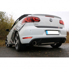 Fox Sportauspuff koncový tlumič výfuku s koncovkou 1x100 Typ 25 na obou stranách pro Volkswagen Golf 2009- s motorem 2.0 FSI Turbo