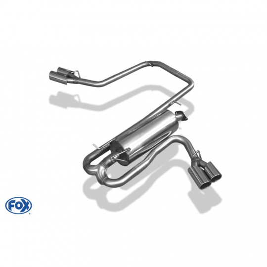 Fox Sportauspuff koncový tlumič výfuku s koncovkou 2x115x85 Typ 38 na obou stranách pro Volkswagen Amarok 2010- s motorem 2.0 TDI, 3.0 TDI