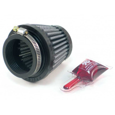K&N univerzální kulatý zkosený filtr se vstupem 44 mm a výškou 64 mm, gumový vrchlík