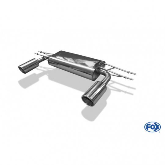 Fox Sportauspuff koncový tlumič výfuku s koncovkou 1x100 Typ 16 na obou stranách pro Mazda CX3 2015- s motorem 2.0 Fox Sportauspuff koncový tlumič výfuku s koncovkou 1x100 Typ 16 na obou stranách pro Mazda CX3 2015- s motorem 2.0