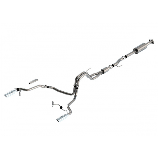 Borla Cat-Back výfukový systém "S-Type" pro Ford F-150 5,0l V8 4-dvéř., s aut. převodovkou, 2WD/4WD, CC/SHB (5' 7"), EC/SB (6' 7") s rozvorem 145,4", r.v. 2021-, typ koncovek: chromové Borla Cat-Back výfukový systém "S-Type" pro Ford F-150 5,0l V8 4-dvéř., s aut. převodovkou, 2WD/4WD, CC/SHB (5' 7"), EC/SB (6' 7") s rozvorem 145,4", r.v. 2021-, typ koncovek: chromové