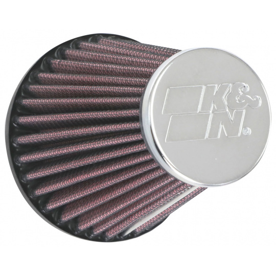 K&N univerzální kulatý zkosený filtr se vstupem 54 mm a výškou 102 mm, kovový vrchlík