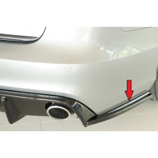 Rieger spoiler pod zadní nárazník na pravé straně pro Audi A6 S6 4G, C7 sedan r.v. 02/12-08/14, plast ABS lakovaný do černé lesklé barvy