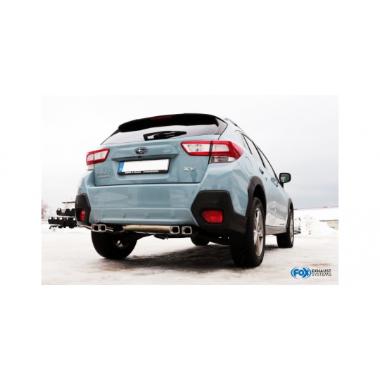 Fox Sportauspuff koncový tlumič výfuku s koncovkou 4x speciální pro Subaru XV G5 s motorem 1.6 Fox Sportauspuff koncový tlumič výfuku s koncovkou 4x speciální pro Subaru XV G5 s motorem 1.6
