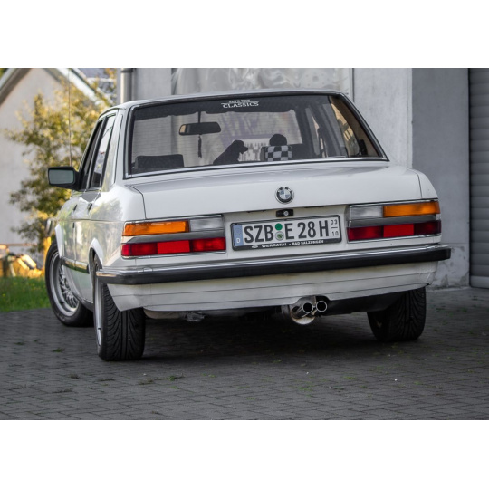 Fox Sportauspuff koncový tlumič výfuku s koncovkou 2x55 Typ 10 pro BMW řada 5 E28 s motorem 1.8, 518i bez katalyzátoru Fox Sportauspuff koncový tlumič výfuku s koncovkou 2x55 Typ 10 pro BMW řada 5 E28 s motorem 1.8, 518i bez katalyzátoru