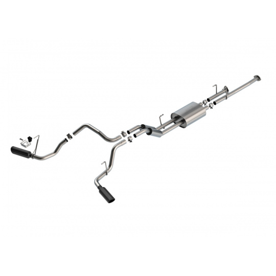 Borla Cat-Back výfukový systém "S-Type" pro Toyota Tundra 4.6L / 5.7L V8 automat, 2WD/4WD r.v. 2009-2021, barva koncovek: černá Borla Cat-Back výfukový systém "S-Type" pro Toyota Tundra 4.6L / 5.7L V8 automat, 2WD/4WD r.v. 2009-2021, barva koncovek: černá