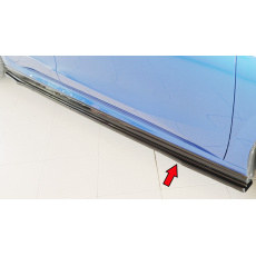 Rieger spoiler pod boční práh mont. strana pro Škoda Fabia PJ hatchback, 06/21-, plast ABS lakovaný do černé lesklé barvy