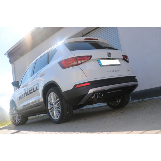 Fox Sportauspuff koncový tlumič výfuku s koncovkou 2x80 Typ 16 pro Seat Ateca 4X4 2016- s motorem 2.0 TDI