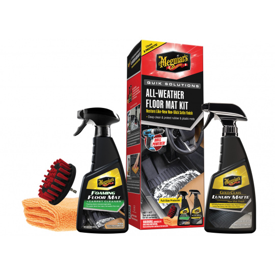Meguiar's Quik Solutions All Weather Mat Care Kit - sada na čištění a ochranu gumových a plastových koberců Meguiar's Quik Solutions All Weather Mat Care Kit - sada na čištění a ochranu gumových a plastových koberců