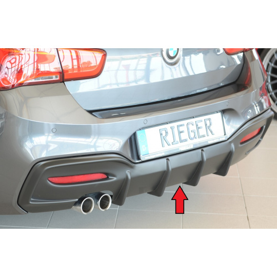 Rieger vložka zadního nárazníku (Typ: 35066) pro BMW řada 1 F21 sedan / 2-dvéř., plast ABS bez povrchové úpravy