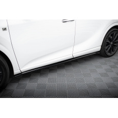 Maxton Design difuzory pod boční prahy pro Lexus RX Mk5, černý lesklý plast ABS, F-Sport