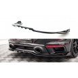 Maxton Design středový spoiler pod zadní nárazník s žebrováním pro Porsche 911 992 Turbo S, carbon-Look