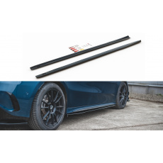 Maxton Design difuzory pod boční prahy pro Mercedes třída A W177 AMG-Line, černý lesklý plast ABS