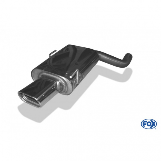 Fox Sportauspuff koncový tlumič výfuku s koncovkou 135x Typ 53 pro Audi 80 B4 s motorem 2.0, 2.3, 2.6, 2.8, mimo vozy s nárazníkem RS2