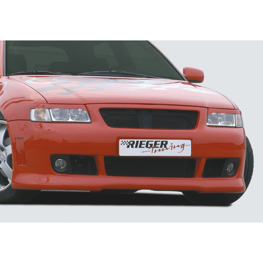 Rieger přední nárazník pro Audi A3 8L 3-dvéř., 5-dvéř., plast ABS bez povrchové úpravy, pro vozy s integrovanou maskou bez znaku, s držáky originálních mlhových světel