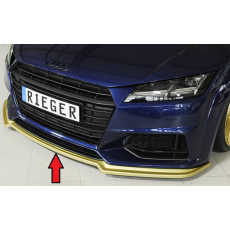 Rieger lipa pod přední nárazník pro Audi TTS 8J-FV, 8S kupé, roadster před faceliftem, 07/14-08/18, plast ABS bez povrchové úpravy